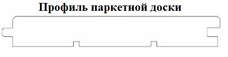 Профиль паркета и паркетной доски из термодерева.