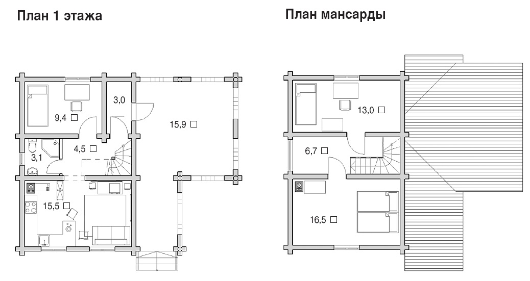 Проекты коттеджей из дерева